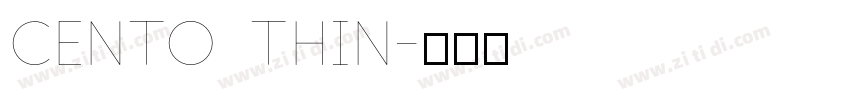 Cento Thin字体转换